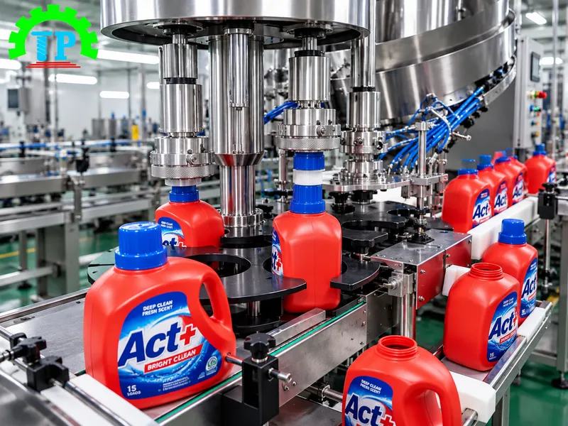 Kỹ thuật viên hiệu chuẩn ly hợp từ lực siết mô men xoắn máy xoáy nắp chai