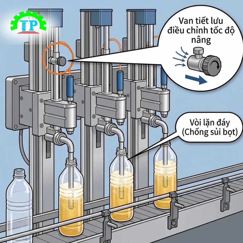 Quy tr&igrave;nh thay thế gioăng phốt Teflon v&agrave; van chống nhỏ giọt m&aacute;y chiết r&oacute;t